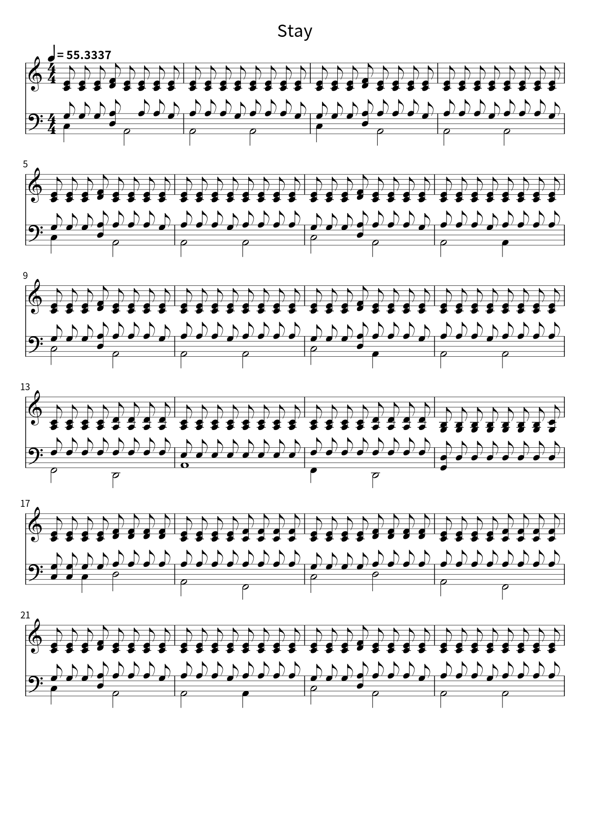 Stay sheet preview
