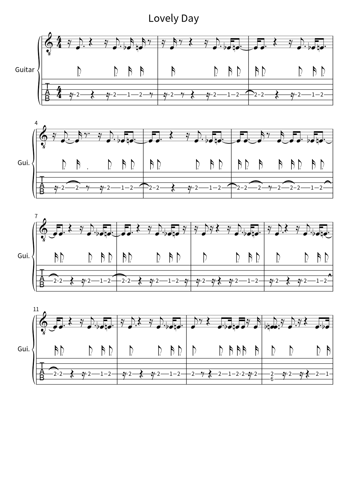 Bill Withers《Lovely Day》吉他谱第 1 页