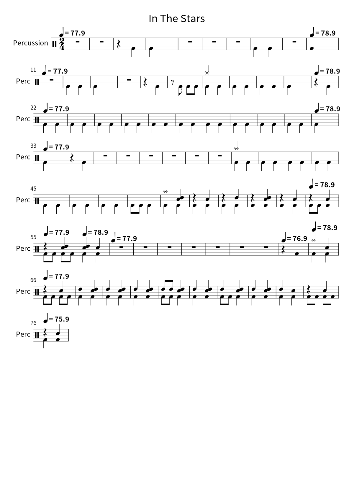 In The Stars sheet preview