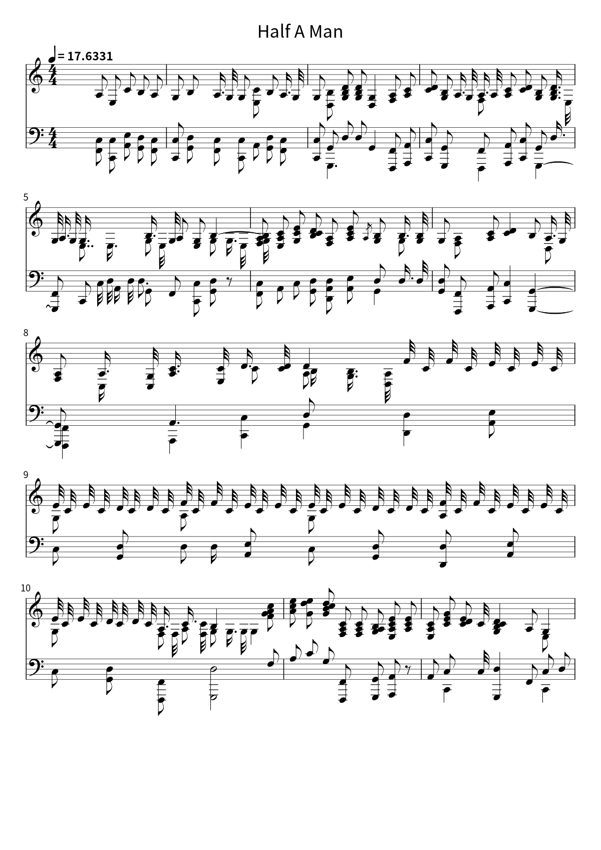 Half A Man sheet preview