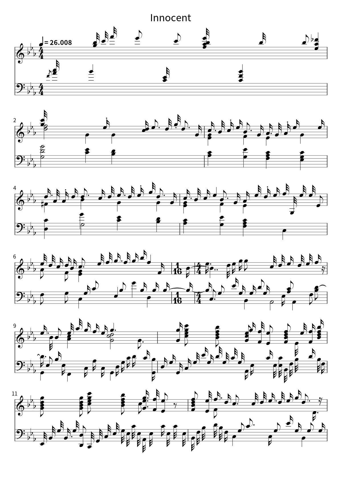 «Innocent» (Joe Hisaishi): ноты, страница 1