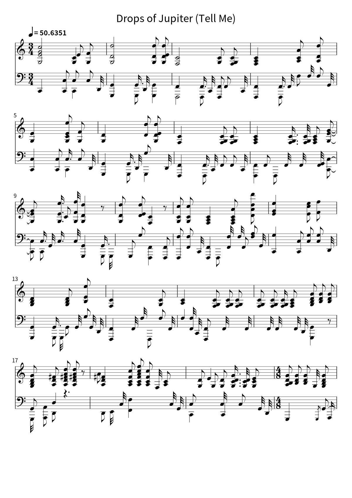 «Drops of Jupiter (Tell Me)» (Train): ноты, страница 1