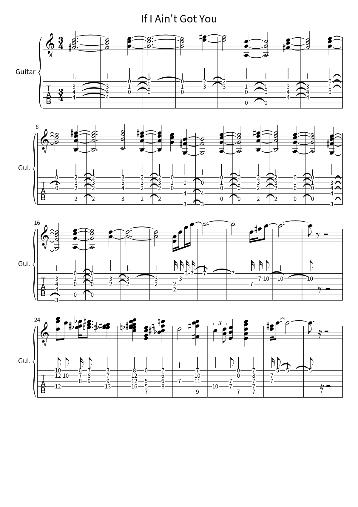 Alicia Keys《If I Ain't Got You》吉他谱第 1 页