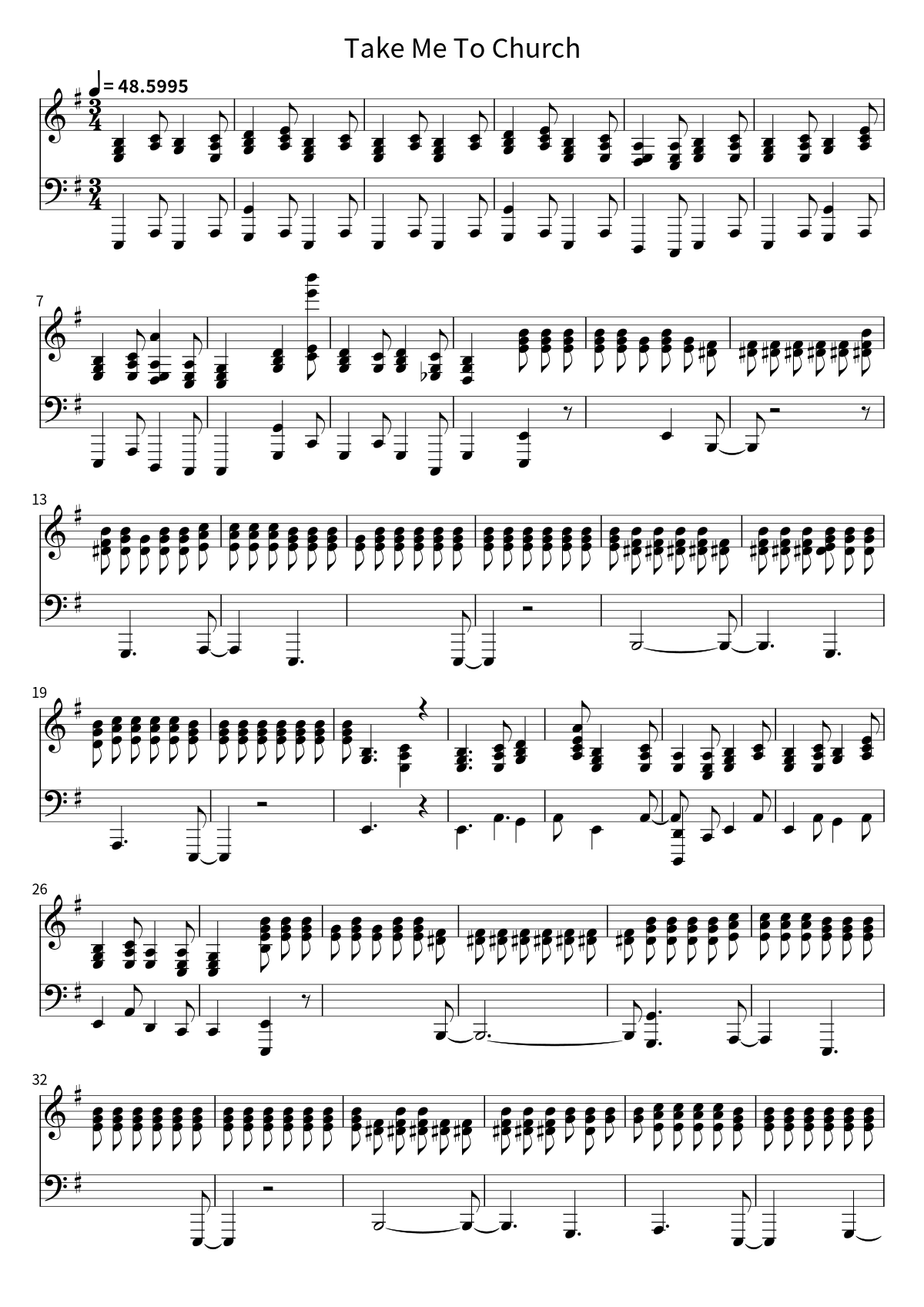 «Take Me To Church» (Hozier): ноты, страница 1