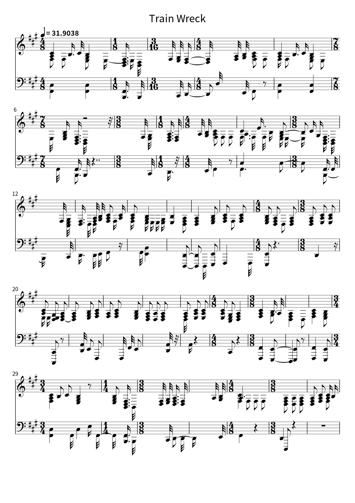 Train Wreck sheet preview