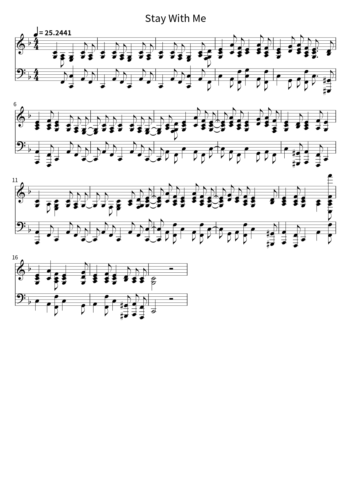 «Stay With Me» (Sam Smith): ноты для фортепиано, страница 1