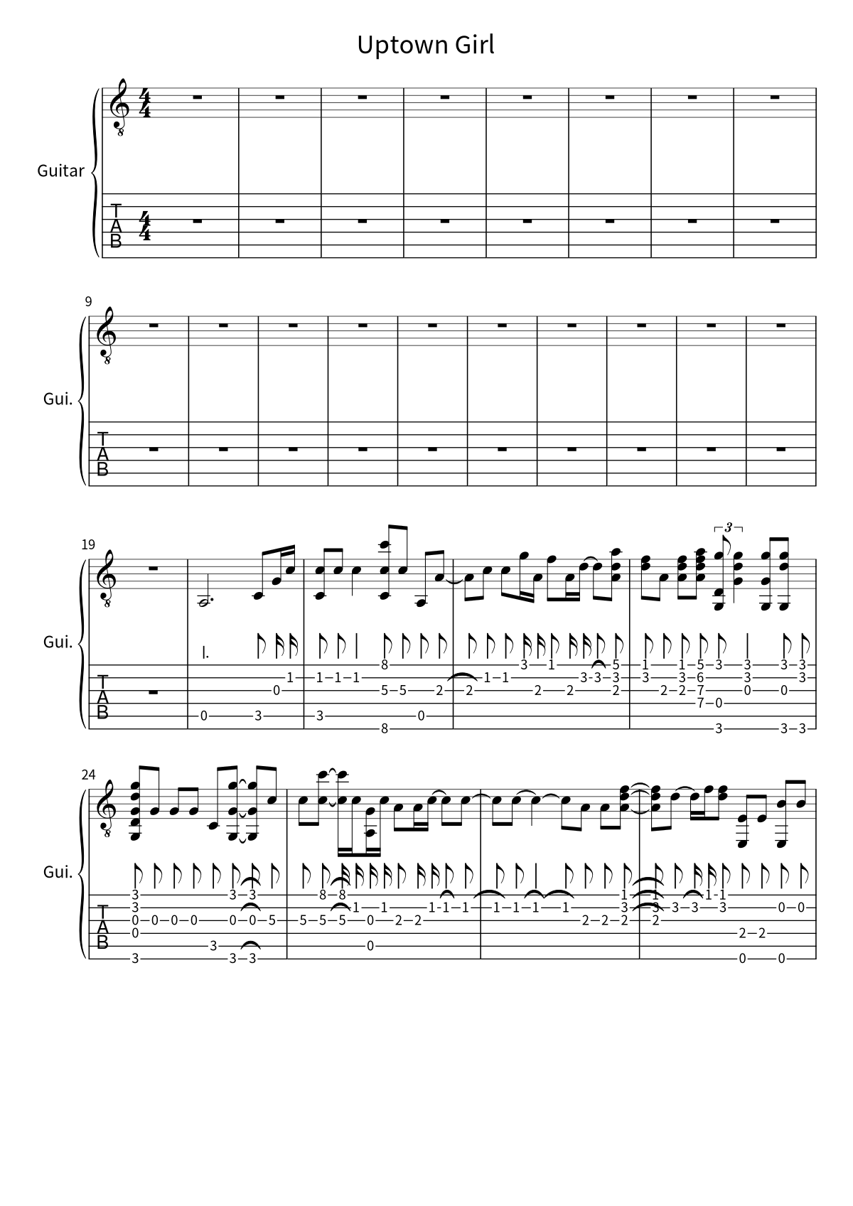 «Uptown Girl» (Billy Joel): ноты, страница 1