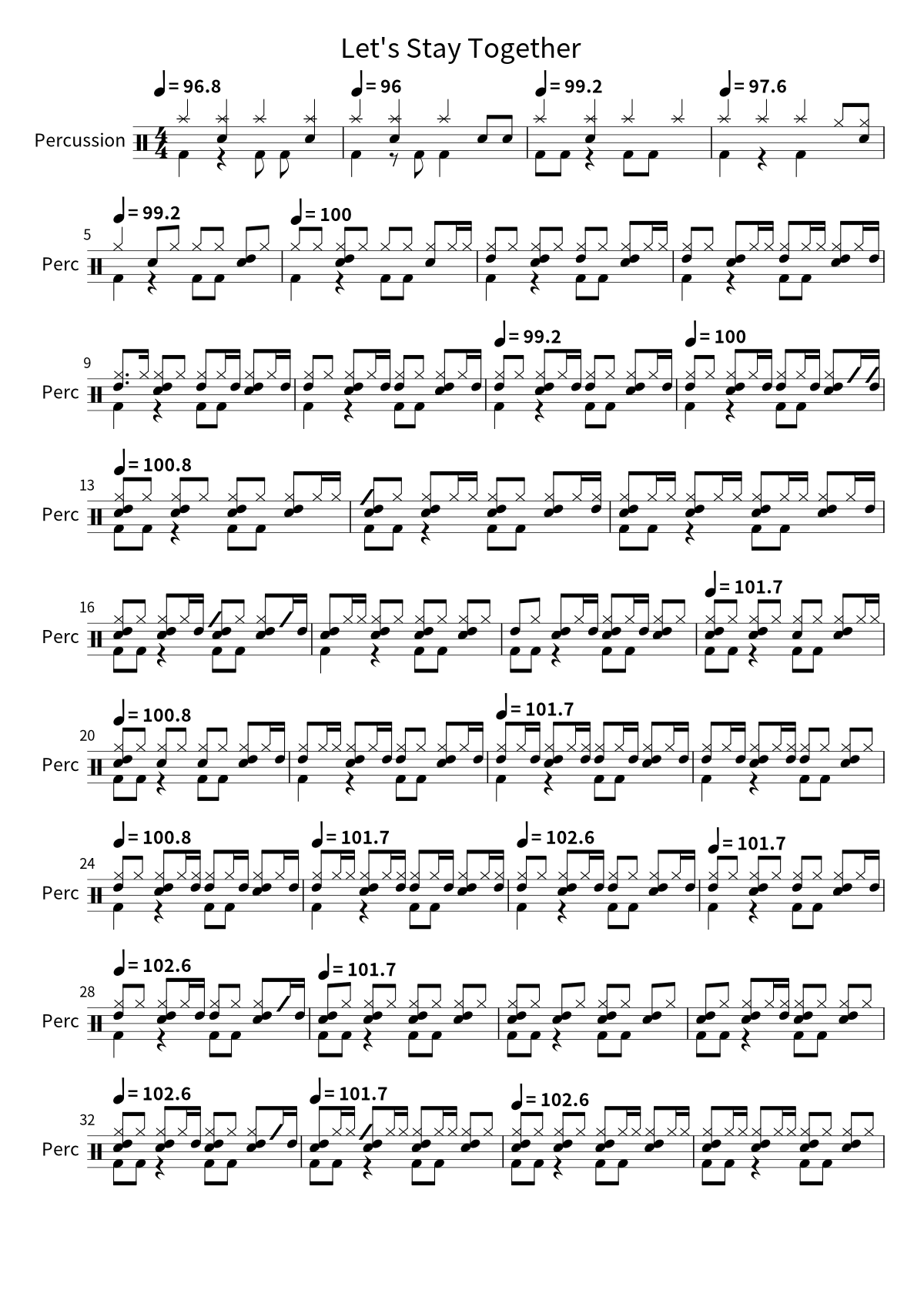 Let's Stay Together sheet preview