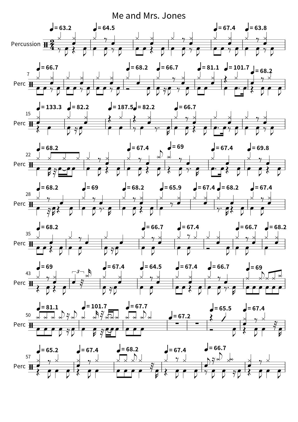Me and Mrs. Jones sheet preview