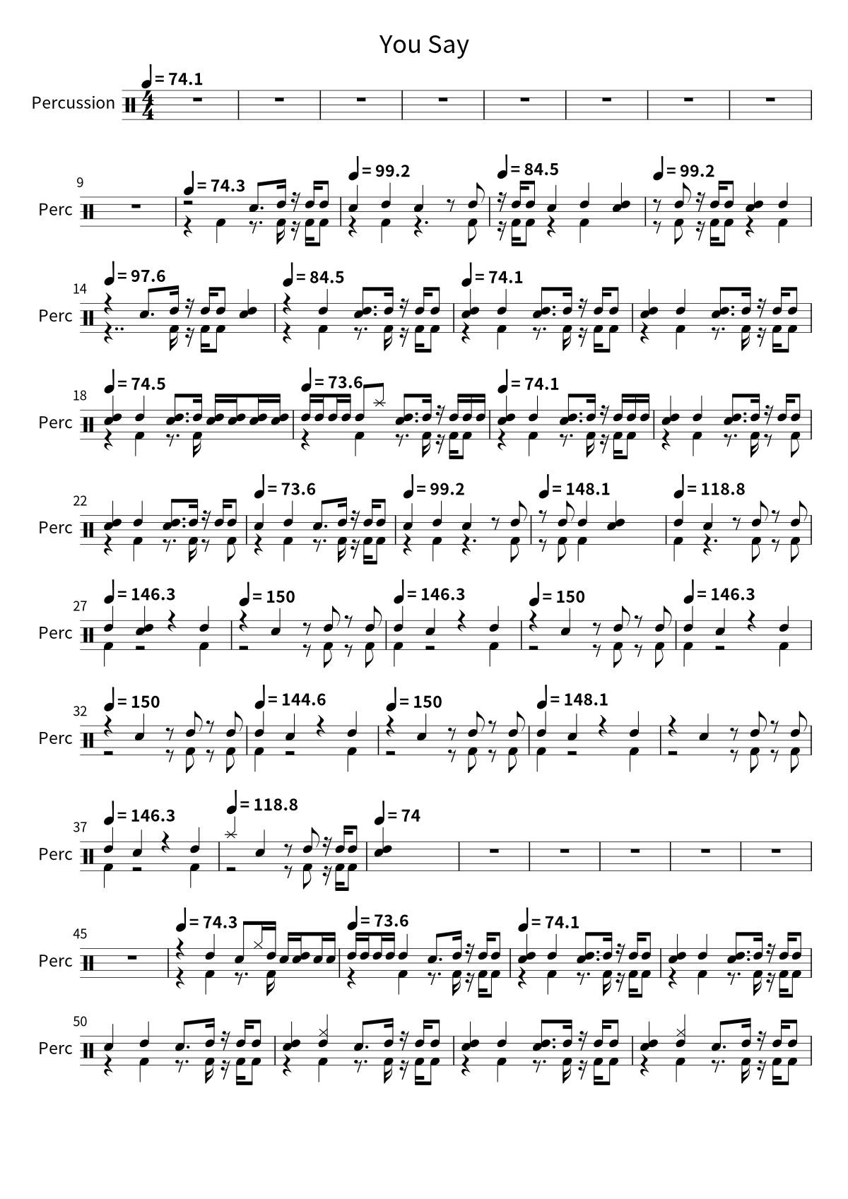 You Say sheet preview