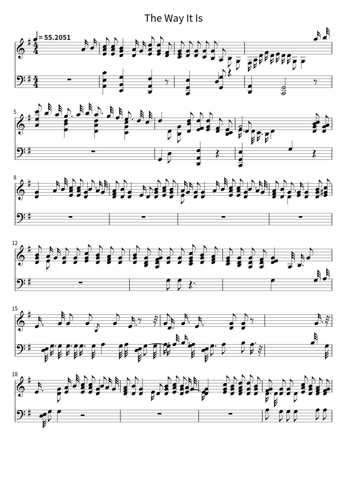 The Way It Is sheet preview