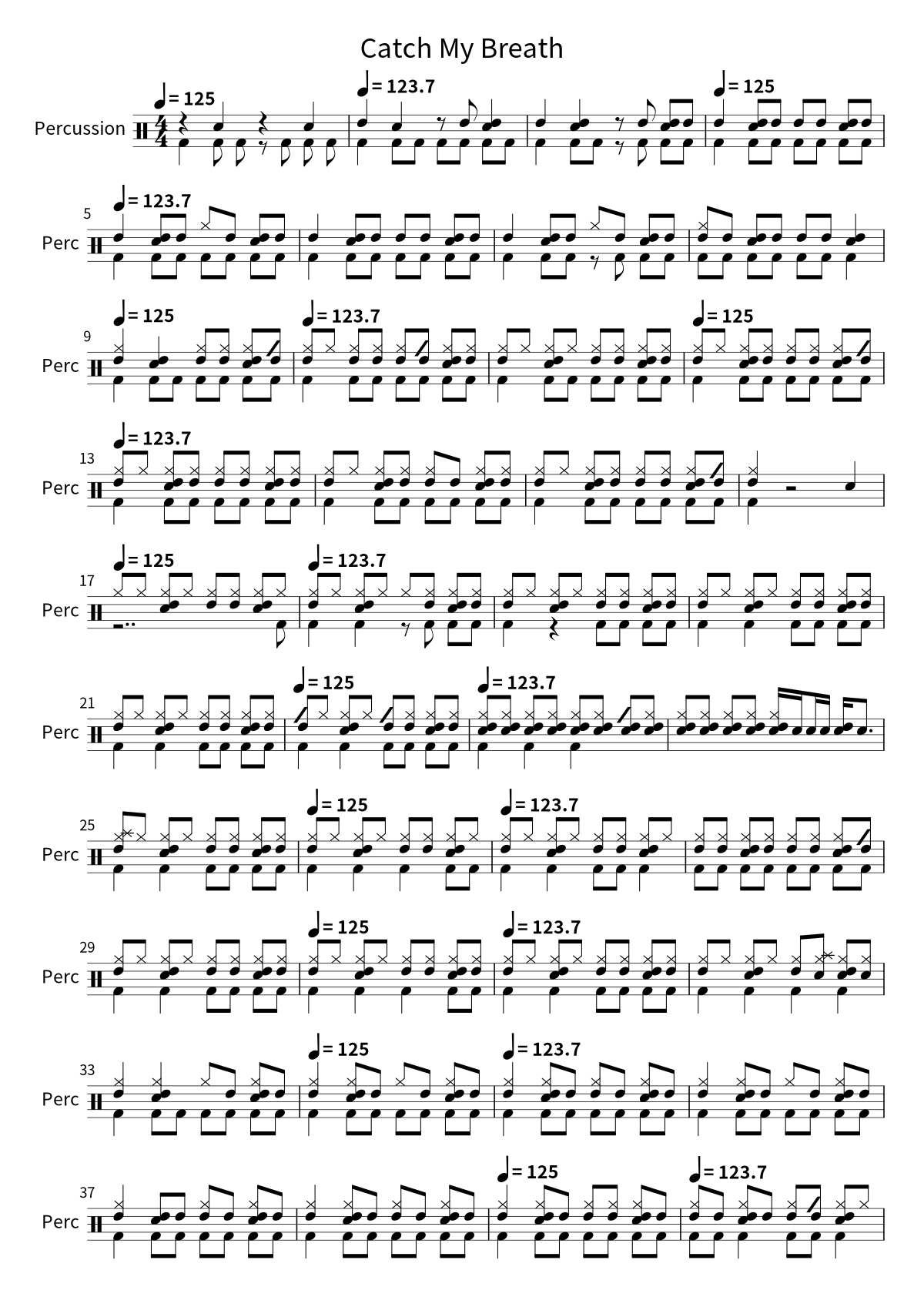 Catch My Breath sheet preview