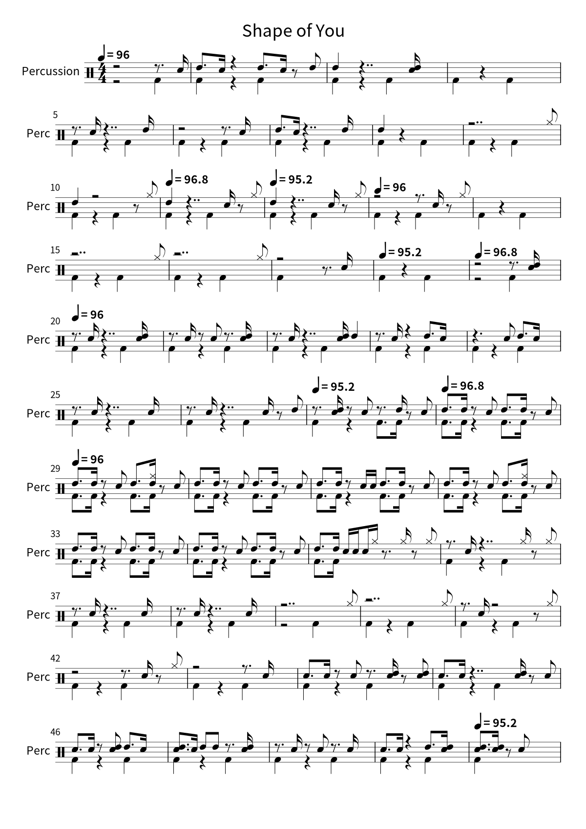 Shape of You sheet preview